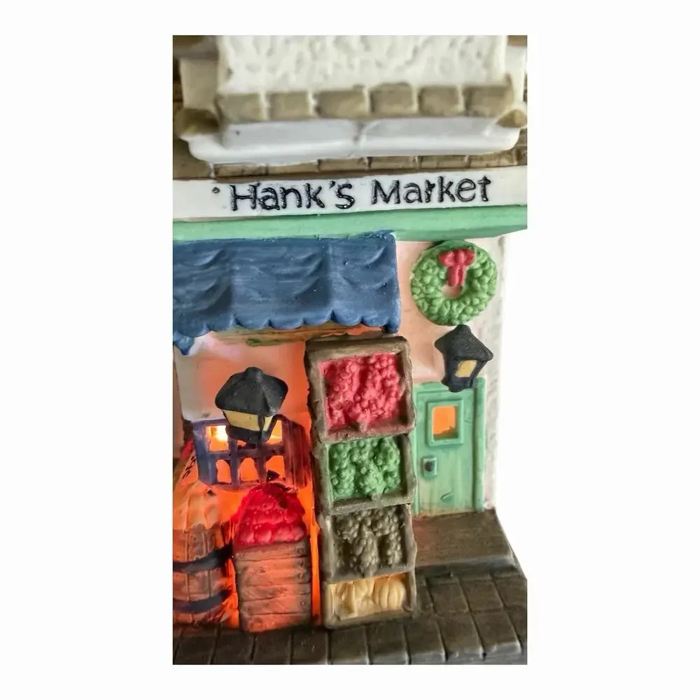 VTG ORIGINAL 1988 Dept 56 “Corner Grocer”Christmas In The City Hank’s Market EUC